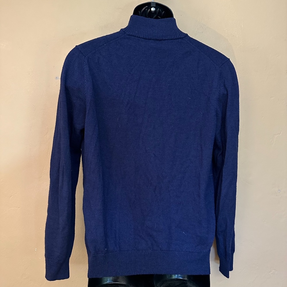 Barneys NY Merino Wool Sweater Medium 1/4 zip Gently worn Made by Piattelli - Picture 2 of 3